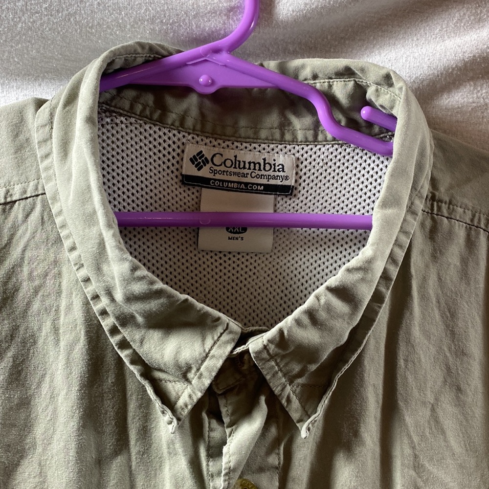 Columbia PFG green short sleeve button down - Picture 4 of 6